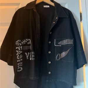 Studded Black Jean Jacket